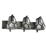 Mardyke Bathroom Vanity Light - Matte Black / Clear