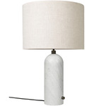 Gravity Table Lamp - White Marble / Canvas