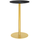 Gubi 1.0 Bar Table - Brass / Black Marquina Marble