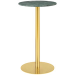 Gubi 1.0 Bar Table - Brass / Green Guatemala Marble
