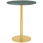 Gubi 1.0 Bar Table - Brass / Green Guatemala Marble