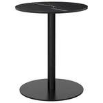 Gubi 1.0 Round Dining Table - Black / Black Marquina Marble