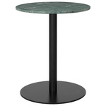 Gubi 1.0 Round Dining Table - Black / Green Guatemala Marble