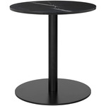 Gubi 1.0 Round Lounge Table - Black / Black Marquina Marble