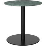 Gubi 1.0 Round Lounge Table - Black / Green Guatemala Marble