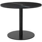 Gubi 1.0 Round Lounge Table - Black / Black Marquina Marble