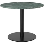 Gubi 1.0 Round Lounge Table - Black / Green Guatemala Marble