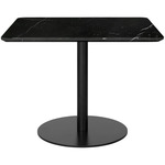 Gubi 1.0 Square Lounge Table - Black / Black Marquina Marble