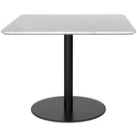 Gubi 1.0 Square Lounge Table - Black / White Carrera Marble