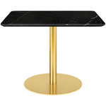 Gubi 1.0 Square Lounge Table - Brass / Black Marquina Marble