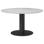 Gubi 2.0 Dining Table - Black / White Carrera Marble