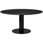 Gubi 2.0 Dining Table - Black / Black Marquina Marble