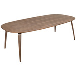 Gubi Elliptical Dining Table - Walnut / Walnut