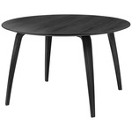 Gubi Round Dining Table - Black Stained Ash / Black Stained Ash