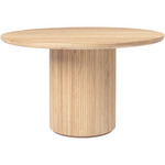 Moon Round Dining Table - Soaped Oak / Solid Oak Soap Treated