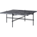 TS Square Coffee Table - Black / Grey Emperador Marble