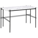 TS Desk - Black / White Carrera Marble