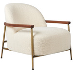 Sejour Armchair - Antique Brass / Walnut / Karakorum Ivory