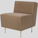 Modern Line Dining Lounge Chair - Brass / Dandy 903