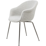 Bat Upholstered Dining Chair - Black Chrome / Karakorum Grey