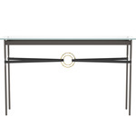 Equus Console Table - Dark Smoke / Modern Brass