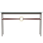 Equus Console Table - Dark Smoke / Modern Brass