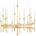 Hathaway Chandelier - Vintage Gold Leaf