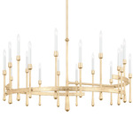 Hathaway Chandelier - Vintage Gold Leaf