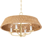 Bradley Chandelier - Vintage Gold Leaf / Natural