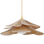 Florina Pendant - Aged Brass / Rattan