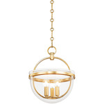 Malloy Pendant - Vintage Gold Leaf / Clear