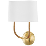 Webson Wall Sconce - Aged Brass / White