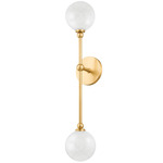 Andrews Wall Sconce - Aged Brass / Cloud Etched Glass