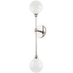Andrews Wall Sconce - Polished Nickel / Cloud Etched Glass