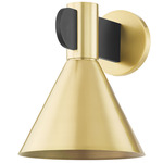 Cranston Wall Sconce - Aged Brass / Black