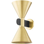 Cranston Wall Sconce - Aged Brass / Black