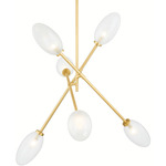 Alberton Chandelier - Aged Brass / Clear