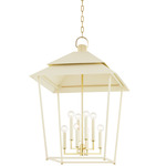 Natick Lantern Pendant - Aged Brass / Sand