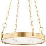 Kirby Chandelier - Aged Brass / Alabaster