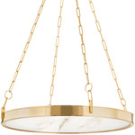 Kirby Chandelier - Aged Brass / Alabaster