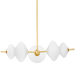 Barrow Chandelier - Aged Brass / Opal
