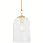 Belleville Pendant - Aged Brass / Clear