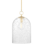Belleville Pendant - Aged Brass / Clear