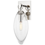 Nantucket Wall Sconce - Polished Nickel / Clear