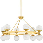 Grafton Chandelier - Aged Brass / Alabaster