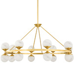 Grafton Chandelier - Aged Brass / Alabaster