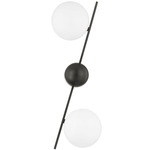 Wendover Wall Sconce - Black Brass / Opal