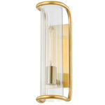 Fillmore Wall Sconce - Aged Brass / Clear
