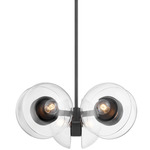 Kert Chandelier - Black Brass / Clear
