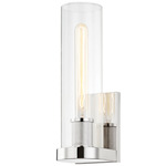 Porter Wall Sconce - Polished Nickel / Clear